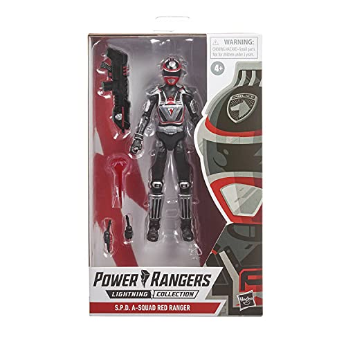 Power Rangers Lightning Collection S.P.D. A-Squad Roter Ranger Premium Action-Figur (15 cm) zum Sammeln, von Serie inspirierte Accessoires von Power Rangers