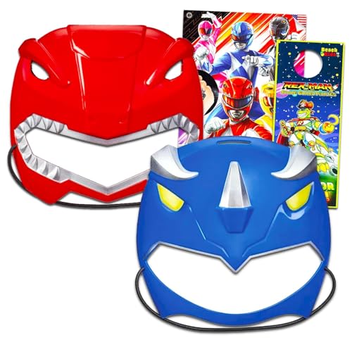 Power Rangers Masken für Kinder, 2 Stück, Set mit roten und blauen Ranger-Masken zum Verkleiden, Rollenspiel plus Tattoos, mehr | Power Rangers Kostümzubehör Power Rangers Masken für Kinder, 2 Stück, Set mit roten und blauen Ranger-Masken zum Verkleiden, Rollenspiel plus Tattoos, mehr | Power Rangers Kostümzubehör von Power Rangers