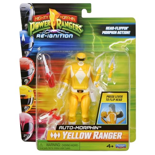 Power Rangers Mighty Morphin Auto-Morphin Yellow Ranger Actionfigur von Power Rangers