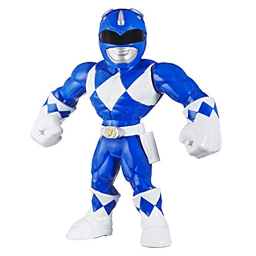 Power Rangers Playskool Heroes Mega Mighties 25 cm große Blauer Ranger Figur, Spielzeuge zum Sammeln, Kinder ab 3 Jahren von Power Rangers
