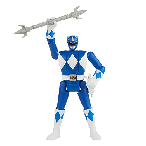 Power Rangers Retro-Morphin Blauer Ranger Billy auswechselbarer Kopf Figur inspiriert von der Mighty Morphin Figur, ab 4 von Power Rangers