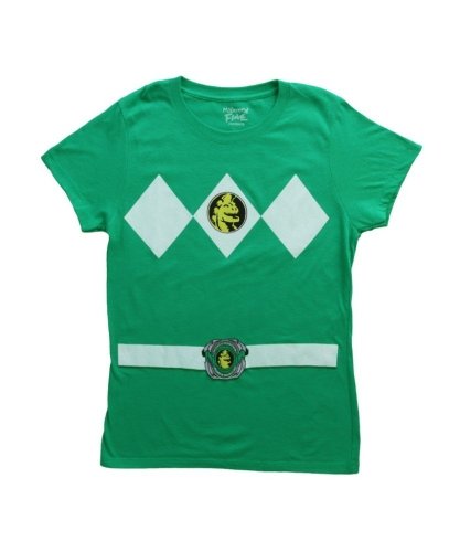 Power Rangers grün Ranger Kostüm grün Junior T-Shirt (Junior Large) von Power Rangers