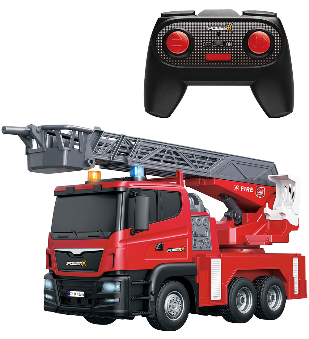 Power X Arbeitsmaschine - Ferngesteuertes Feuerwehrauto m. Wasse - Power X - One Size - Autos von Power X