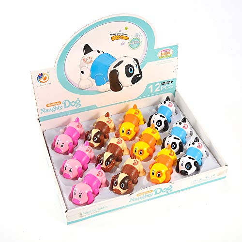 PowerTRC Buntes Hundespielzeug zum Aufziehen, Set mit 12 Miniatur-Aufziehhunden, lustiges Spielzeug für Kinder, Partygeschenke und Geschenkideen PowerTRC Buntes Hundespielzeug zum Aufziehen, Set mit 12 Miniatur-Aufziehhunden, lustiges Spielzeug für Kinder, Partygeschenke und Geschenkideen von PowerTRC