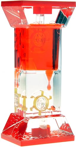 PowerTRC Liquid Motion Bubbler Timer mit 2 Rädern im Inneren, entspannendes und beruhigendes Spielzeug für Kinder mit Autismus und ADHS (Rot) von PowerTRC