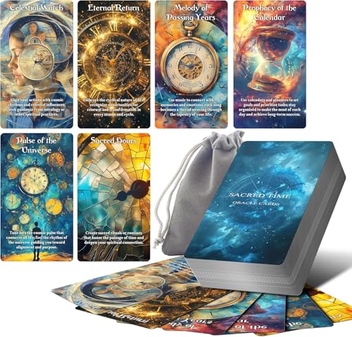 Powerful Time Oracle Cards, Divine Timing Oracle Cards Deck with Meanings on Them, Oracle Tarot Cards for Beginner, Predict Time and Indicate The Time Powerful Time Oracle Cards, Divine Timing Oracle Cards Deck with Meanings on Them, Oracle Tarot Cards for Beginner, Predict Time and Indicate The Time von Powerful