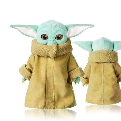 Baby Yoda Kuscheltier, Star Wars Grogu Plüschtier, 25 cm Yoda Figur Plüschtiere, Grogu Plüsch Spielzeug, Alien Merch Plush für Kinder von Powmag