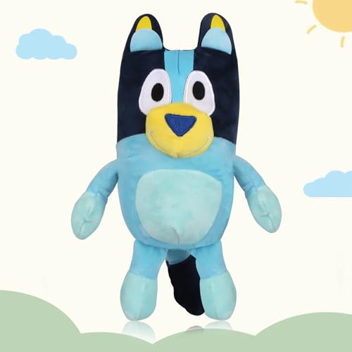 Bluey Plüsch, Bluey Kuscheltier, Plush Spielzeug ca. 28 cm, Bluey Figuren Plüschtiere Karikatur Toy, Süße Plüschpuppen für Kinder von Powmag