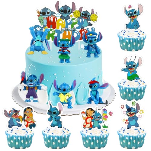 31 Cake Topper Tortendeko, Toppers Geburtstag Kuchen Deko, Cupcake Figur Party Geburtstag Kinder Tortendeko Kuchendekoration Spielzeug von Powmag