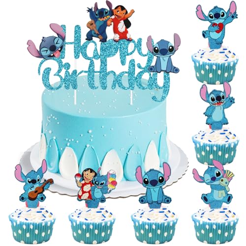 Powmag Stitc Kuchen Deko, 25 Stück Lilo und Stitc figuren Tortendeko Geburtstag, Cupcake Toppers Geburtstagsdeko Torten Deko Junge Mädchen für Kinder Kuchendekoration Powmag Stitc Kuchen Deko, 25 Stück Lilo und Stitc figuren Tortendeko Geburtstag, Cupcake Toppers Geburtstagsdeko Torten Deko Junge Mädchen für Kinder Kuchendekoration von Powmag