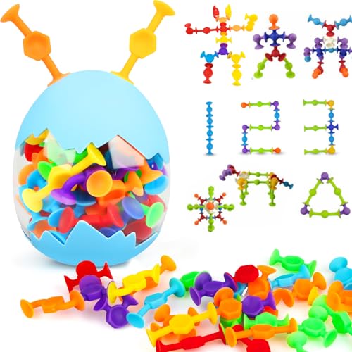 Saugnapf Spielzeug Kinder, 48 Stück Saugspielzeug Montessori Spielzeug Badewannenspielzeug Badespielzeug Sensorik Spielzeug Silikon Bausteine Mädchen Jungen für 3 4 5 6 7 8 Jahre Saugnapf Spielzeug Kinder, 48 Stück Saugspielzeug Montessori Spielzeug Badewannenspielzeug Badespielzeug Sensorik Spielzeug Silikon Bausteine Mädchen Jungen für 3 4 5 6 7 8 Jahre von Powmag