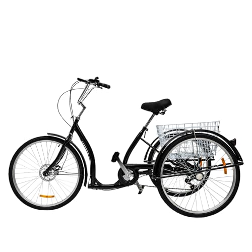 Dreirad Für Erwachsene 26 Zoll Fahrrad 6 Gang 3 Räder Fahrräder 120Kg Dreiräder Lastenfahrrad Mit Korb 25Kg Höhenverstellbar Senioren Dreirad Cruiser Rennrad Tricycle Cityräder Dreirad Für Erwachsene 26 Zoll Fahrrad 6 Gang 3 Räder Fahrräder 120Kg Dreiräder Lastenfahrrad Mit Korb 25Kg Höhenverstellbar Senioren Dreirad Cruiser Rennrad Tricycle Cityräder von Poyujkyhr