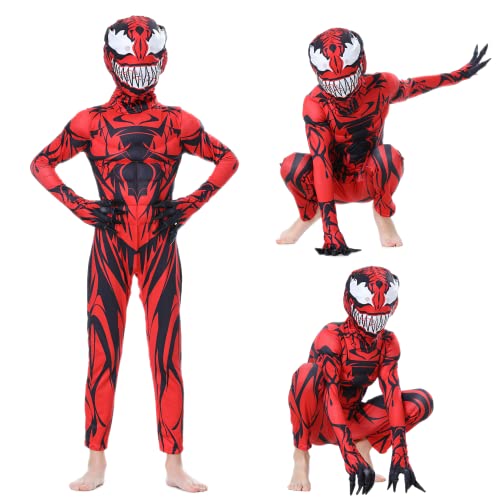Poywuo Kinder Superheld Kostüm Superheld Verkleidung mit Maske für Karneval Halloween,116 von Poywuo