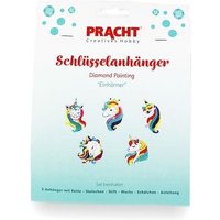Diamond Painting Schlüsselanhänger Einhörner 5 Stück von Pracht Creatives Hobby GmbH