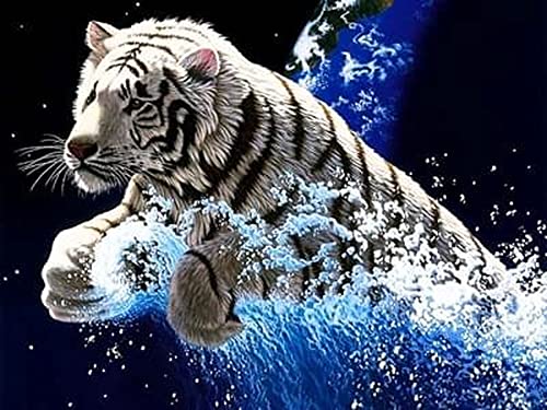 Diamond Painting Set, Bild mit Motiv Tiger und Zubehör, Größe ca. 35 x 25 cm, Bastelset zum Malen mit Glitzersteinchen für Kinder ab 5 Jahren Diamond Painting Set, Bild mit Motiv Tiger und Zubehör, Größe ca. 35 x 25 cm, Bastelset zum Malen mit Glitzersteinchen für Kinder ab 5 Jahren von Pracht Creatives Hobby