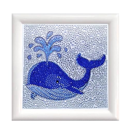 Diamond Painting Set, Bild mit Motiv Wal und Zubehör, Bastelset zum Malen mit Glitzersteinchen, für Kinder ab 5 Jahren Diamond Painting Set, Bild mit Motiv Wal und Zubehör, Bastelset zum Malen mit Glitzersteinchen, für Kinder ab 5 Jahren von Pracht Creatives Hobby
