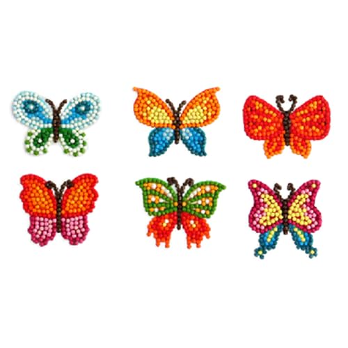Pracht Creatives Hobby Diamond Painting Stickerset, Motiv Schmetterlinge, Bastelset zum Gestalten von Aufklebern mit Glitzersteinchen, für Kinder ab 5 Jahren von Pracht Creatives Hobby