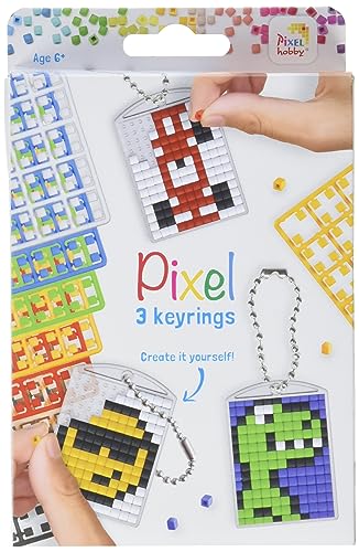 Pixel P20132 Schlüsselanhänger für Kinder zum Selbstgestalten, Motiv Jungen, kinderleichtes Stecksystem, ohne Bügeln u. Kleben, Steinchen aus Biokunststoff Pixel P20132 Schlüsselanhänger für Kinder zum Selbstgestalten, Motiv Jungen, kinderleichtes Stecksystem, ohne Bügeln u. Kleben, Steinchen aus Biokunststoff von Pracht Creatives Hobby