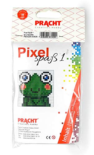 Pixel P90026-00505 Spaß Bastelset Frosch, kleines Pixelbild auf Grundplatte, kinderleichtes Stecksystem, ohne Bügeln und Kleben, Steinchen aus Biokunststoff, ideal für Kinder Pixel P90026-00505 Spaß Bastelset Frosch, kleines Pixelbild auf Grundplatte, kinderleichtes Stecksystem, ohne Bügeln und Kleben, Steinchen aus Biokunststoff, ideal für Kinder von Pracht Creatives Hobby
