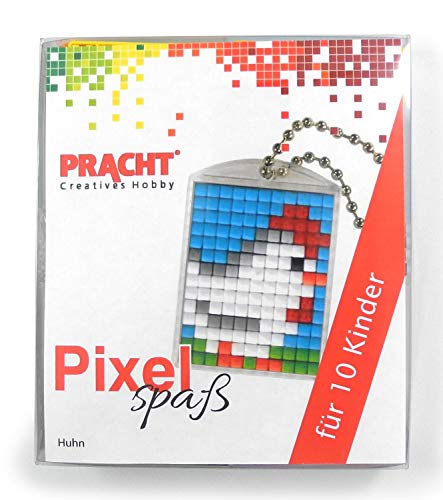 Pixel P90058-04501 Spaß Bastelset Hahn, mit 10 Medaillons zum Pixeln, einfaches Stecksystem ohne Bügeln und Kleben, für Kindergeburtstag, Bastelnachmittag, Schulen und Kitas Pixel P90058-04501 Spaß Bastelset Hahn, mit 10 Medaillons zum Pixeln, einfaches Stecksystem ohne Bügeln und Kleben, für Kindergeburtstag, Bastelnachmittag, Schulen und Kitas von Pracht Creatives Hobby