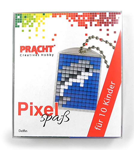 Pixel P90058-06501 Spaß Bastelset Delfin, mit 10 Medaillons zum Pixeln, einfaches Stecksystem ohne Bügeln und Kleben, für Kindergeburtstag, Bastelnachmittag, Schulen und Kitas Pixel P90058-06501 Spaß Bastelset Delfin, mit 10 Medaillons zum Pixeln, einfaches Stecksystem ohne Bügeln und Kleben, für Kindergeburtstag, Bastelnachmittag, Schulen und Kitas von Pracht Creatives Hobby