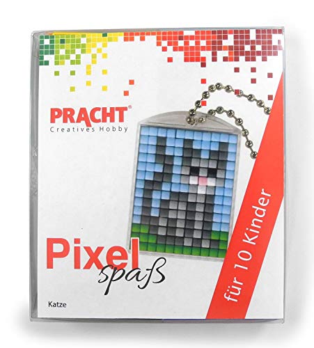 Pixel P90058-08501 Spaß Bastelset Katzen, mit 10 Medaillons zum Pixeln, einfaches Stecksystem ohne Bügeln und Kleben, für Kindergeburtstag, Bastelnachmittag, Schulen und Kitas Pixel P90058-08501 Spaß Bastelset Katzen, mit 10 Medaillons zum Pixeln, einfaches Stecksystem ohne Bügeln und Kleben, für Kindergeburtstag, Bastelnachmittag, Schulen und Kitas von Pracht Creatives Hobby