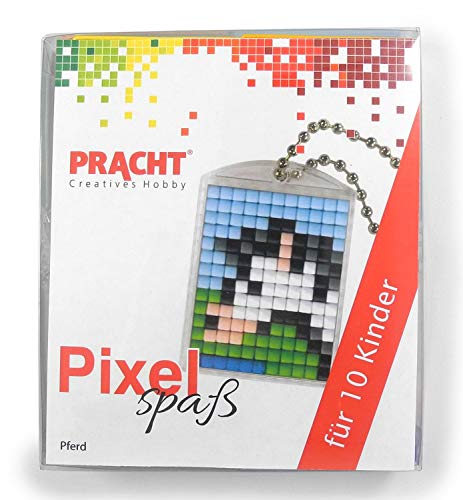 Pixel P90058-09501 Spaß Bastelset Pferde, mit 10 Medaillons zum Pixeln, einfaches Stecksystem ohne Bügeln und Kleben, für Kindergeburtstag, Bastelnachmittag, Schulen und Kitas Pixel P90058-09501 Spaß Bastelset Pferde, mit 10 Medaillons zum Pixeln, einfaches Stecksystem ohne Bügeln und Kleben, für Kindergeburtstag, Bastelnachmittag, Schulen und Kitas von Pracht Creatives Hobby