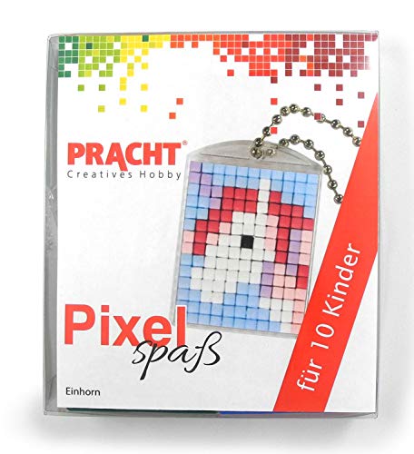 Pixel P90058-12501 Spaß Bastelset Einhorn, mit 10 Medaillons zum Pixeln, einfaches Stecksystem ohne Bügeln und Kleben, für Kindergeburtstag, Bastelnachmittag, Schulen und Kitas Pixel P90058-12501 Spaß Bastelset Einhorn, mit 10 Medaillons zum Pixeln, einfaches Stecksystem ohne Bügeln und Kleben, für Kindergeburtstag, Bastelnachmittag, Schulen und Kitas von Pracht Creatives Hobby