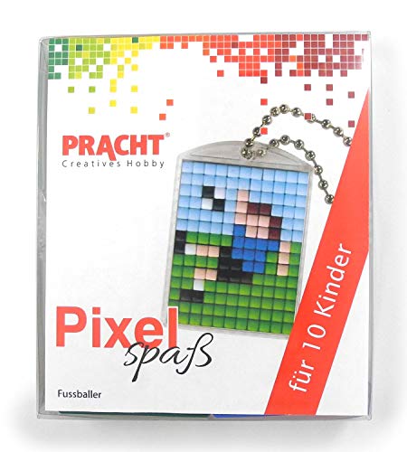 Pixel P90058-15501 Spaß Bastelset Fußball, mit 10 Medaillons zum Pixeln, einfaches Stecksystem ohne Bügeln und Kleben, für Kindergeburtstag, Bastelnachmittag, Schulen und Kitas Pixel P90058-15501 Spaß Bastelset Fußball, mit 10 Medaillons zum Pixeln, einfaches Stecksystem ohne Bügeln und Kleben, für Kindergeburtstag, Bastelnachmittag, Schulen und Kitas von Pracht Creatives Hobby
