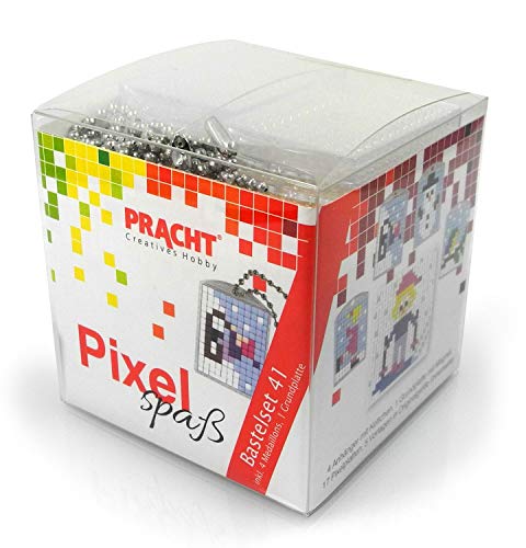 Pixel P90079-63501 Spaß Bastelset 41, zur Gestaltung von 4 Schlüsselanhängern und 1 Gundplatte, kinderleichtes Stecksystem, ohne Bügeln und Kleben, Steinchen aus Biokunststoff Pixel P90079-63501 Spaß Bastelset 41, zur Gestaltung von 4 Schlüsselanhängern und 1 Gundplatte, kinderleichtes Stecksystem, ohne Bügeln und Kleben, Steinchen aus Biokunststoff von Pracht Creatives Hobby