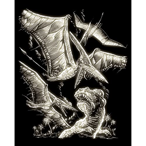 Royal & Langnickel - Kratzbild Flugsaurier, Glow in the Dark, Kratzbilder für Kinder und Erwachsene, mit Kratzstift und Vorlage Royal & Langnickel - Kratzbild Flugsaurier, Glow in the Dark, Kratzbilder für Kinder und Erwachsene, mit Kratzstift und Vorlage von Pracht Creatives Hobby