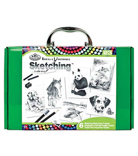 Royal & Langnickel - Sketching - Skizzieren leicht gemacht für Kinder ab 8 Jahren, die 6 Bilder mit den Tiermotiven bieten den idealen Einstieg ins ausdrucksstarke Zeichnen von Pracht Creatives Hobby