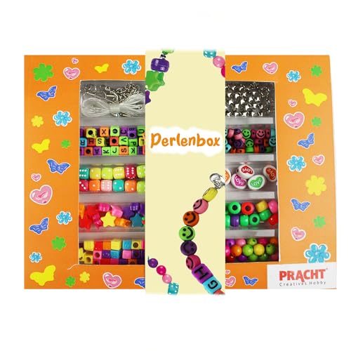 Pracht Creatives Hobby 4800-11111 - DIY Bastelset mit bunten Kunststoffperlen in verschiedenen Designs, mit Zubehör, Perlen-Set zum Herstellen von Schmuck Pracht Creatives Hobby 4800-11111 - DIY Bastelset mit bunten Kunststoffperlen in verschiedenen Designs, mit Zubehör, Perlen-Set zum Herstellen von Schmuck von Pracht Creatives Hobby