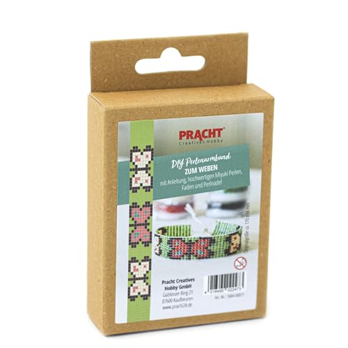 Pracht Creatives Hobby 5884-00071 - DIY Bastelset zum Gestalten eines Perlenarmbands, mit grünen, braunen und orangen Miyuki-Perlen, Gesamtgröße ca. 17 x 1,6 cm Pracht Creatives Hobby 5884-00071 - DIY Bastelset zum Gestalten eines Perlenarmbands, mit grünen, braunen und orangen Miyuki-Perlen, Gesamtgröße ca. 17 x 1,6 cm von Pracht Creatives Hobby