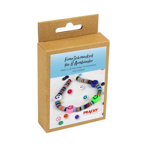 Pracht Creatives Hobby 5885-00031 - Schmuckset Fimoperlen, Smiley, Bastelset für 8 Armbänder Pracht Creatives Hobby 5885-00031 - Schmuckset Fimoperlen, Smiley, Bastelset für 8 Armbänder von Pracht Creatives Hobby