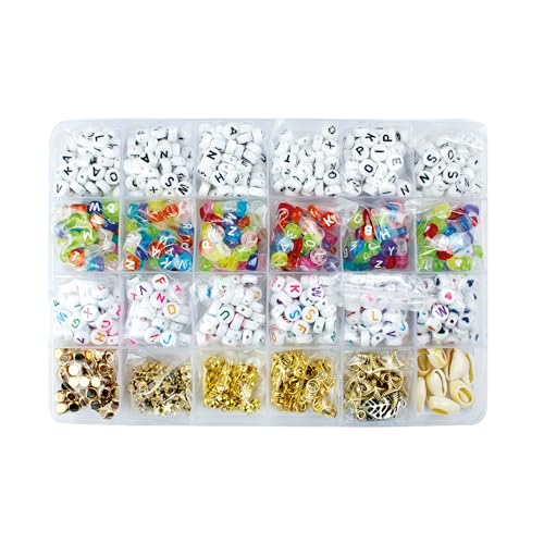 Pracht Creatives Hobby 5887-07501 - DIY Bastelset mit Buchstabenperlen und Metallzubehör in verschiedenen Designs, Perlen-Set zum Dekorieren von Schmuck und Accessoires Pracht Creatives Hobby 5887-07501 - DIY Bastelset mit Buchstabenperlen und Metallzubehör in verschiedenen Designs, Perlen-Set zum Dekorieren von Schmuck und Accessoires von Pracht Creatives Hobby