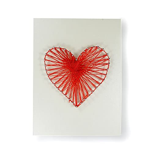 Pracht Creatives Hobby 6029-15011 Fadenbild Herz ca. 15 x 20 cm, kleines String-Art Bild, Komplettset mit Faden, Metall-Nägeln, Werkzeug, Schablone und Holzplatte, Holz, bunt Pracht Creatives Hobby 6029-15011 Fadenbild Herz ca. 15 x 20 cm, kleines String-Art Bild, Komplettset mit Faden, Metall-Nägeln, Werkzeug, Schablone und Holzplatte, Holz, bunt von Pracht Creatives Hobby