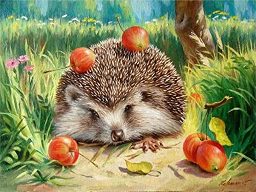 Diamond Painting Set, Bild mit Motiv Igel und Zubehör, Größe ca. 25 x 35 cm, Bastelset zum Malen mit Glitzersteinchen für Kinder ab 5 Jahren Diamond Painting Set, Bild mit Motiv Igel und Zubehör, Größe ca. 25 x 35 cm, Bastelset zum Malen mit Glitzersteinchen für Kinder ab 5 Jahren von Pracht Creatives Hobby