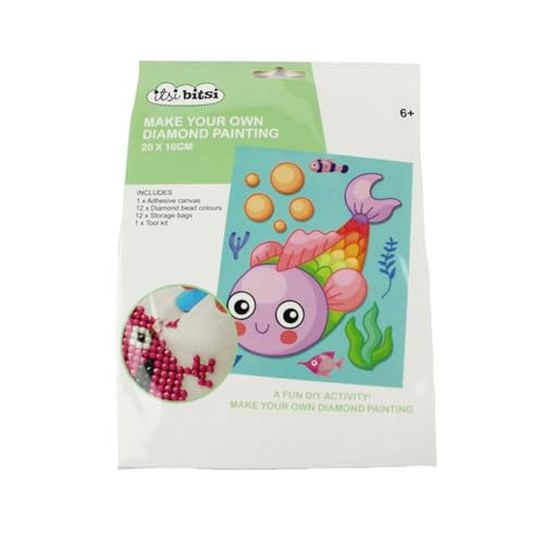 Pracht Creatives Hobby 6050-20011 Diamond Painting Set, Motiv Fisch, inkl. Zubehör, Größe ca. 20 x 16 cm, Bastelset zum Malen mit Glitzersteinchen für Kinder ab 5 Jahren Pracht Creatives Hobby 6050-20011 Diamond Painting Set, Motiv Fisch, inkl. Zubehör, Größe ca. 20 x 16 cm, Bastelset zum Malen mit Glitzersteinchen für Kinder ab 5 Jahren von Pracht Creatives Hobby