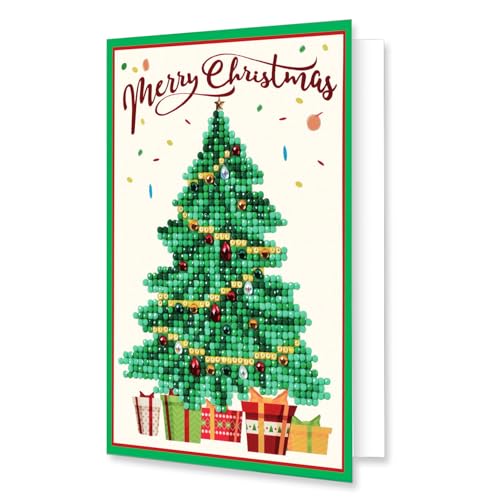 Diamond Dotz DDG-014 Grußkarte Weihnachtsbaum, ca. 12,6 x 17,7 cm groß, funkelnde Klappkarte mit Diamanten zum Verschenken, inklusive Briefumschlag Diamond Dotz DDG-014 Grußkarte Weihnachtsbaum, ca. 12,6 x 17,7 cm groß, funkelnde Klappkarte mit Diamanten zum Verschenken, inklusive Briefumschlag von DIAMOND DOTZ