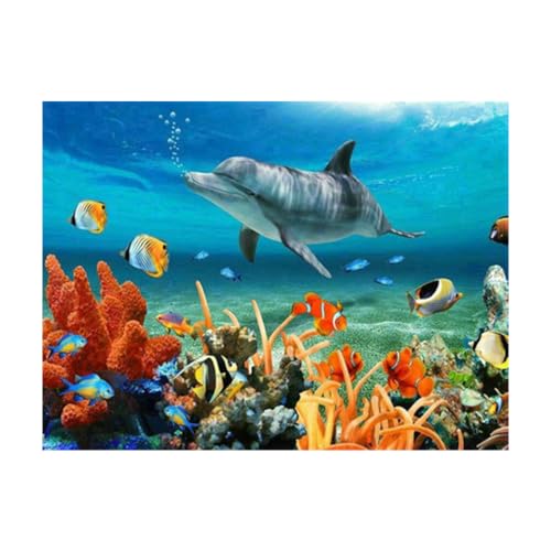 Diamond Painting Set, Bild mit Motiv Delfin und Zubehör, Bastelset zum Malen mit Glitzersteinchen, für Kinder ab 5 Jahren Diamond Painting Set, Bild mit Motiv Delfin und Zubehör, Bastelset zum Malen mit Glitzersteinchen, für Kinder ab 5 Jahren von Pracht Creatives Hobby