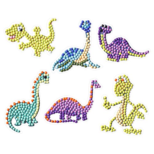 Pracht Creatives Hobby Diamond Painting Stickerset, Motiv Dinosaurier, Bastelset zum Gestalten von Aufklebern mit Glitzersteinchen, für Kinder ab 5 Jahren von Pracht Creatives Hobby