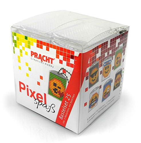 Pixel P90046-63501 Spaß Bastelset 25, zur Gestaltung von 6 Schlüsselanhängern für Kinder, kinderleichtes Stecksystem, ohne Bügeln und Kleben, Steinchen aus Biokunststoff Pixel P90046-63501 Spaß Bastelset 25, zur Gestaltung von 6 Schlüsselanhängern für Kinder, kinderleichtes Stecksystem, ohne Bügeln und Kleben, Steinchen aus Biokunststoff von Pracht Creatives Hobby