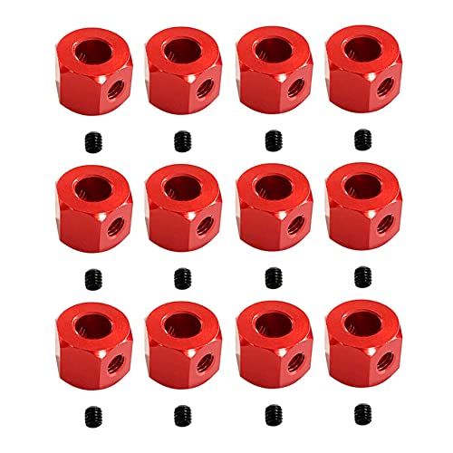 Prakti 12 STÜCKE 5 mm Bis 12 mm Metall Kombinierer Rad Naben Sechskant Adapter für D12 C14 C24 B14 B16 MN D90 D91Rot von Prakti