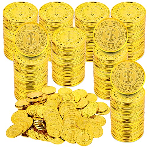 Prasacco 300 Stück Gold Münzen, Kunststoff Goldmünzen künstliche Goldmünzen, Goldmünzen, Spielmünzen Spielgeld für Kinder Spielzeug Mitgebsel Gastgeschenke, Lehrer, Klassenzimmer Belohnung Prasacco 300 Stück Gold Münzen, Kunststoff Goldmünzen künstliche Goldmünzen, Goldmünzen, Spielmünzen Spielgeld für Kinder Spielzeug Mitgebsel Gastgeschenke, Lehrer, Klassenzimmer Belohnung von Prasacco