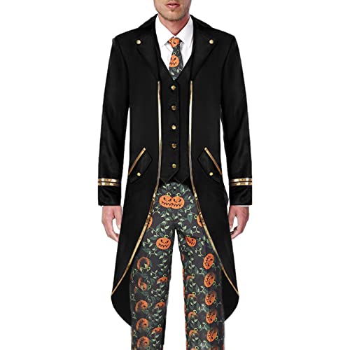 Halloween-Kostüm, Feuerschwanz-Kostüm, mittelalterliches Vintage-Kostüm, Tailcoat Frock für Cosplay, Maskerade Halloween-Kostüm, Feuerschwanz-Kostüm, mittelalterliches Vintage-Kostüm, Tailcoat Frock für Cosplay, Maskerade von Pratvider