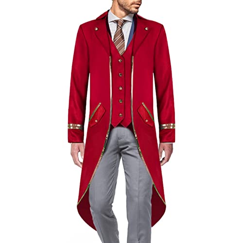 Halloween-Kostüm, viktorianische Jacke, Gothic Tailcoat, Vintage, Herren, Tailcoat für Halloween-Events, Rollenspiele von Pratvider