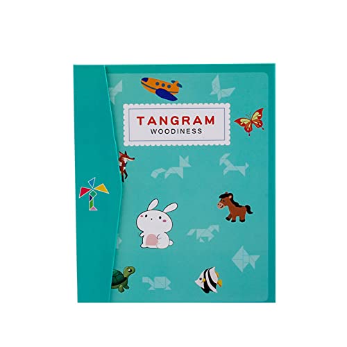 Tangram Puzzle für Kinder | geometrische Motive Puzzle | logischer Geist stimulierender Spaß beim Zerbrechen von Spielzeug Reise für die Reise im Auto von Pratvider