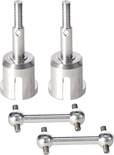 PrecisionGeek - Achsschenkel, Radachse und Hundeknochen aus silberner Aluminiumlegierung, Ersatzteile kompatibel mit Tamiya TT01 TT01E TT02 TT02B 1/10 RC Tourenwagen - Satz mit 4 Elementen PrecisionGeek - Achsschenkel, Radachse und Hundeknochen aus silberner Aluminiumlegierung, Ersatzteile kompatibel mit Tamiya TT01 TT01E TT02 TT02B 1/10 RC Tourenwagen - Satz mit 4 Elementen von PrecisionGeek