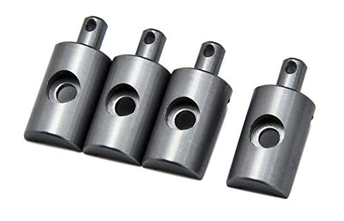 PrecisionGeek Ersatzteil für Tamiya Lunchbox Karosseriehalter Aluminium 1 Satz (- 4 Stück -) (- Rotguss Grau -) von PrecisionGeek